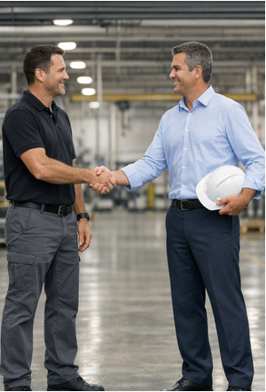 Equipo de consultoría — encuadre superior