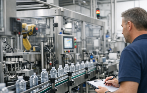 Línea de producción industrial